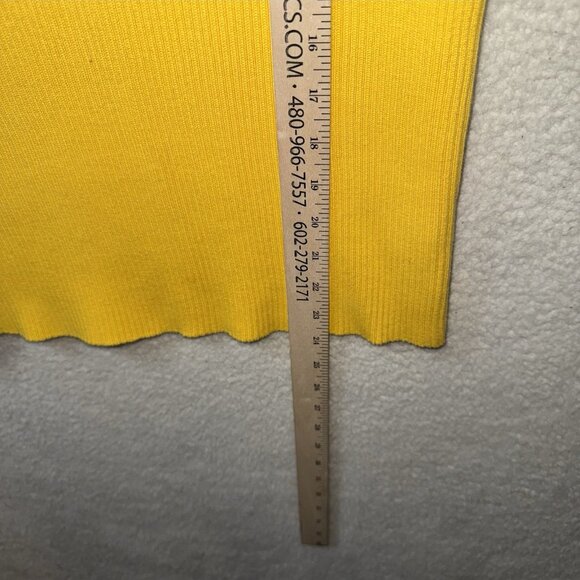 Vintage 90s LRL Lauren Ralph Lauren Turtleneck Sweater Medium Yellow Ribbed - Picture 5 of 6